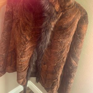 M/L Fox fur coat-reversible